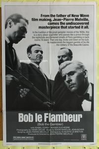 3f114 BOB LE FLAMBEUR one-sheet movie poster '82 Jean-Pierre Melville, Isabelle Corey, Daniel Cauchy