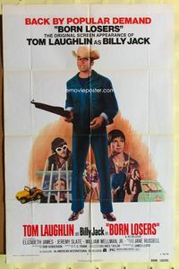 3f122 BORN LOSERS one-sheet movie poster R74 Tom Laughlin IS Billy Jack!