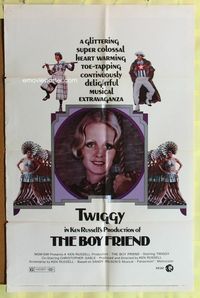 3f127 BOY FRIEND one-sheet movie poster '71 Twiggy, Chris Gable, directed by Ken Russell!