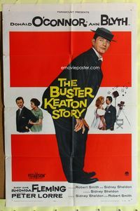 3f149 BUSTER KEATON STORY one-sheet '57 Donald O'Connor as The Great Stoneface comedian, Ann Blyth