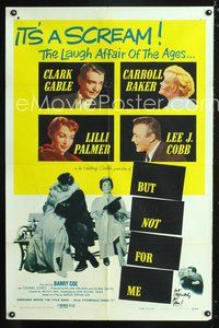 3f151 BUT NOT FOR ME one-sheet poster '59 Clark Gable, Carroll Baker, Lilli Palmer, Lee J. Cobb