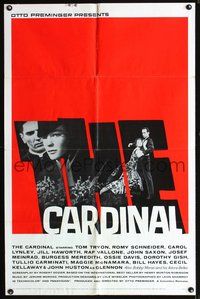 3f171 CARDINAL one-sheet movie poster '64 Otto Preminger, Romy Schneider, Tom Tryon, Saul Bass art!