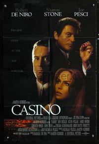 3f181 CASINO DS int'l one-sheet poster '95 Martin Scorsese, Robert De Niro, Joe Pesci, Sharon Stone