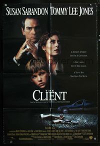 3f215 CLIENT DS one-sheet movie poster '94 great image of Susan Sarandon & Tommy Lee Jones