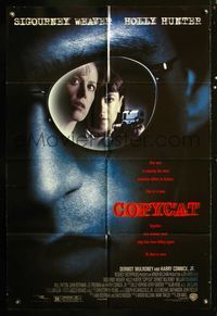3f231 COPYCAT DS one-sheet movie poster '95 Sigourney Weaver & Holly Hunter reflected in sunglasses!