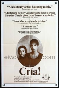3f240 CRIA one-sheet movie poster '76 Cria Cuervos, Carlos Saura, Geraldine Chaplin