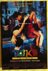 3f245 DANCE TO WIN one-sheet movie poster '89 sexy image of dancers Carlos Gomez & Paula Abdul!