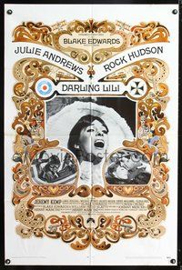 3f249 DARLING LILI one-sheet '70 Julie Andrews, Rock Hudson, Blake Edwards, William Peter Blatty!