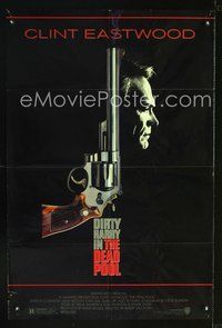 3f257 DEAD POOL one-sheet movie poster '88 Clint Eastwood as tough cop Dirty Harry, cool gun image!
