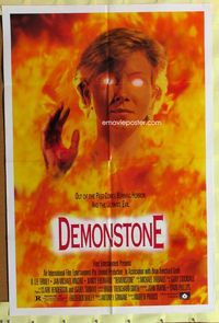 3f263 DEMONSTONE one-sheet movie poster '89 R. Lee Ermy, wild image of demonic woman!