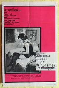 3f272 DIARY OF A CHAMBERMAID 1sh '65 Luis Bunuel, Jeanne Moreau, Le Journal d'une Femme de Chambre