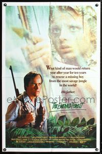 3f298 EMERALD FOREST one-sheet movie poster '85 John Boorman, Powers Boothe, cool image, true story!