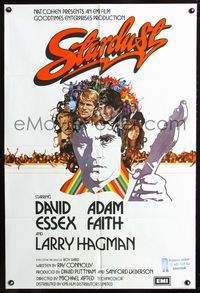3f847 STARDUST English one-sheet poster '74 Michael Apted, Keith Moon rock & roll, really cool art!