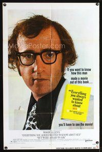 3f304 EVERYTHING YOU ALWAYS WANTED TO KNOW ABOUT SEX style A 1sheet '72 great image of Woody Allen!