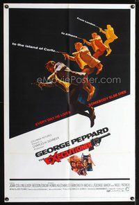 3f306 EXECUTIONER one-sheet '70 every day George Peppard lives, someone else dies, Joan Collins!