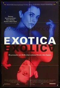 3f307 EXOTICA one-sheet movie poster '95 Atom Egoyan, Canadian nightclub sex, sexy stripper!