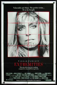 3f309 EXTREMITIES one-sheet movie poster '86 sexy Farrah Fawcett gets revenge!