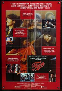 3f314 FAME style B one-sheet '80 Alan Parker, Irene Cara, it's going to take everything they've got!