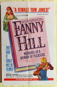 3f316 FANNY HILL one-sheet movie poster '65 Russ Meyer, female Tom Jones, cool sexy art!