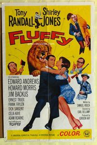 3f338 FLUFFY one-sheet movie poster '65 Tony Randall, Shirley Jones, Edward Andrews, Howard Morris