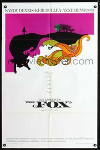 3f346 FOX one-sheet movie poster '68 Sandy Dennis, Kier Dullea, Anne Heywood, cool romantic art!