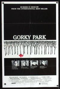 3f377 GORKY PARK one-sheet movie poster '83 William Hurt, Lee Marvin, cool bloody snow image!
