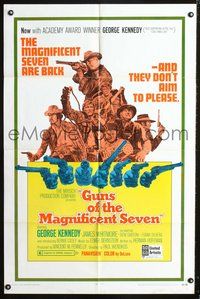 3f400 GUNS OF THE MAGNIFICENT SEVEN one-sheet '69 George Kennedy, James Whitmore, Reni Santoni