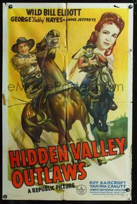 3f430 HIDDEN VALLEY OUTLAWS 1sh '44 William 