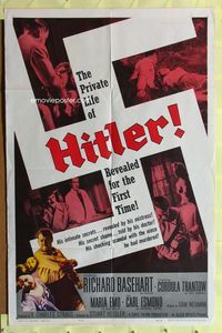 3f436 HITLER one-sheet movie poster '62 Richard Basehart in title role, revealed for the first time!