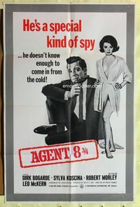 3f445 HOT ENOUGH FOR JUNE one-sheet '65 English Agent 008 3/4 doesn't know to come in from the cold!