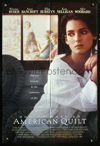 3f453 HOW TO MAKE AN AMERICAN QUILT DS one-sheet poster '95 close-up of Winona Ryder, Anne Bancroft