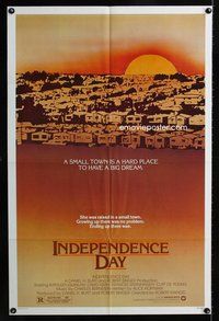 3f477 INDEPENDENCE DAY one-sheet '82 Kathleen Qinlan, David Keith, a small town is a hard place!