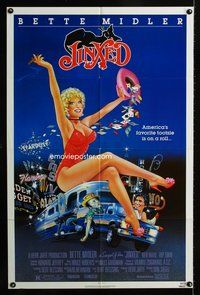 3f511 JINXED one-sheet movie poster '82 sexy Bette Midler gambling artwork!