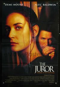 3f525 JUROR DS one-sheet movie poster '96 close-up of sexy Demi Moore, Alec Baldwin