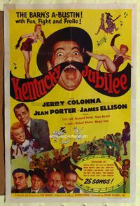 3f529 KENTUCKY JUBILEE one-sheet '51 Jerry Colonna, Jean Porter & lots of country music stars!