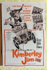 3f535 KIMBERLEY JIM one-sheet poster '65 great image of Jim Reeves playing guitar, country music!
