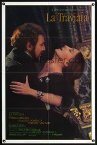 3f548 LA TRAVIATA one-sheet poster '83 La Traviata, Placido Domingo, great romantic image, opera!