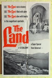 3f552 LAND one-sheet '50s Universal documentary about Holy Jerusalem, a magnificent spectacle!