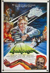 3f554 LASERBLAST one-sheet movie poster '78 wild kid w/creepy eyes science fiction image!