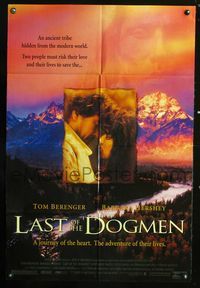 3f558 LAST OF THE DOGMEN DS one-sheet '95 close-up of romantic Tom Berenger & Barbara Hershey!