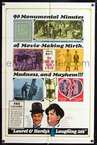 3f564 LAUREL & HARDY'S LAUGHING '20s one-sheet poster '65 classics, you'll laugh your pants off!