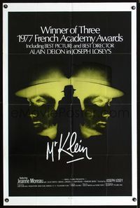 3f654 MR. KLEIN one-sheet '76 cool image of Jewish art dealer Alain Delon, directed by Joseph Losey!