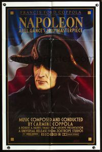 3f673 NAPOLEON one-sheet poster R81 cool art of Albert Dieudonne as Napoleon Bonaparte, Abel Gance