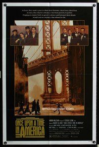 3f707 ONCE UPON A TIME IN AMERICA one-sheet poster '84 Sergio Leone, Robert De Niro, James Woods