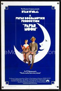 3f720 PAPER MOON int'l one-sheet '73 great image of smoking Tatum O'Neal with dad Ryan O'Neal!