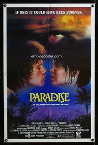 3f722 PARADISE one-sheet movie poster '82 sexy Phoebe Cates, Willie Aames, adventure artwork!