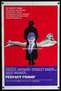 3f731 PERFECT FRIDAY one-sheet '70 super sexy Ursula Andress, get there early before the police do!