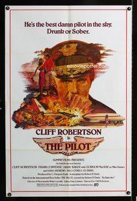 3f738 PILOT one-sheet movie poster '80 Cliff Robertson is the best pilot in the sky. Drunk or sober!