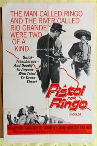 3f745 PISTOL FOR RINGO one-sheet poster '65 Una Pistola per Ringo, Giuliano Gemma, Fernando Sancho