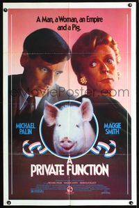 3f755 PRIVATE FUNCTION one-sheet movie poster '84 Michael Palin, Maggie Smith, English!